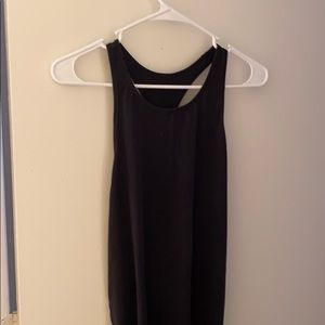 lulu high neck black workout tank.
